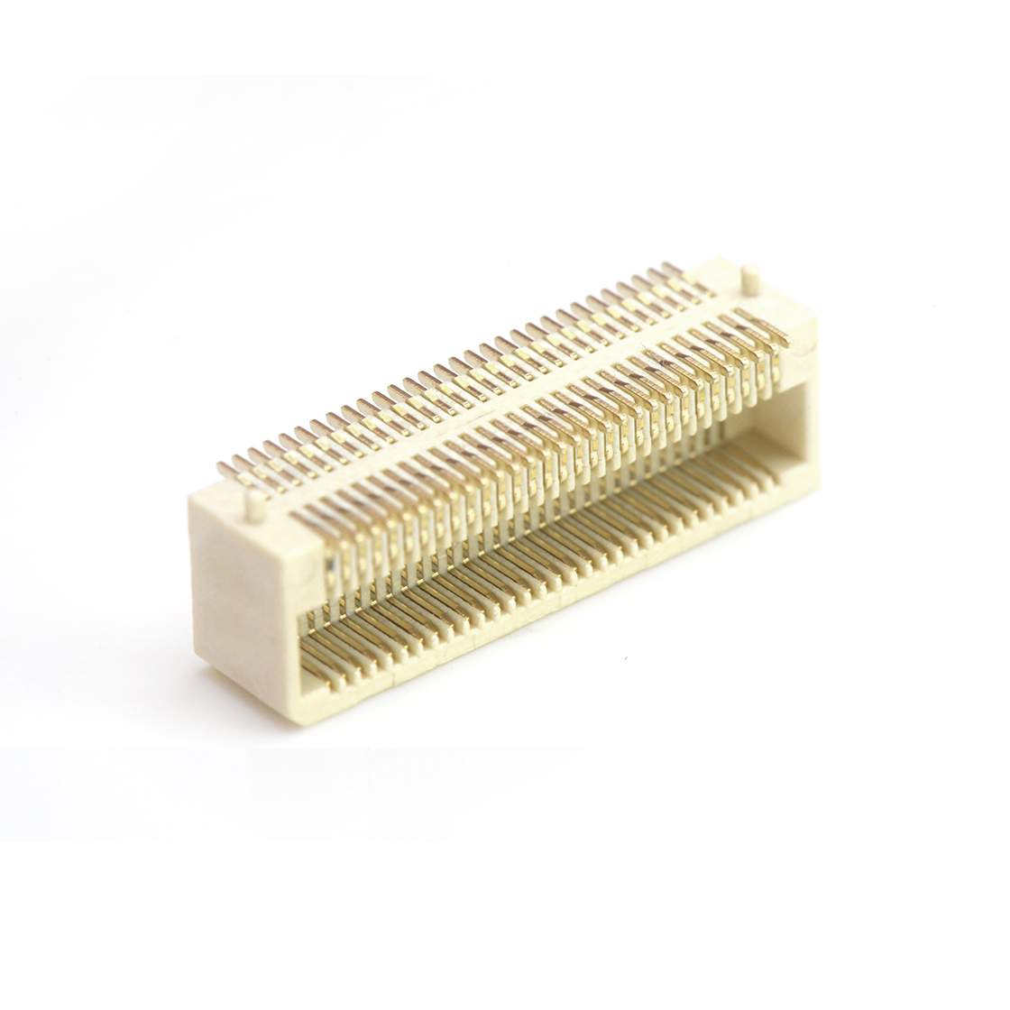Board to Board Pitch 0.5 单槽 H5.4双排SMT型侧插母座 2*30Pin 米黄色 镀全金G/F